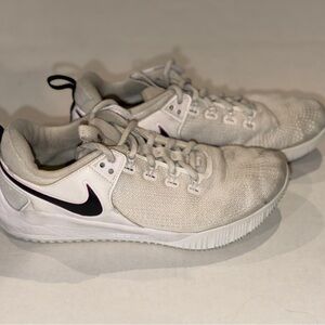 Nike White and Black Volleyball Shoes